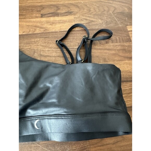 Zyia Black Metallic Light n Tight Asym Bra Large Removable Padding - Picture 9 of 11